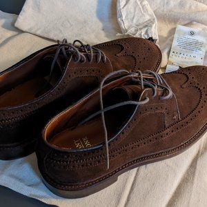 Grant Stone Longwing - brown (coffee) suede, size 10 E